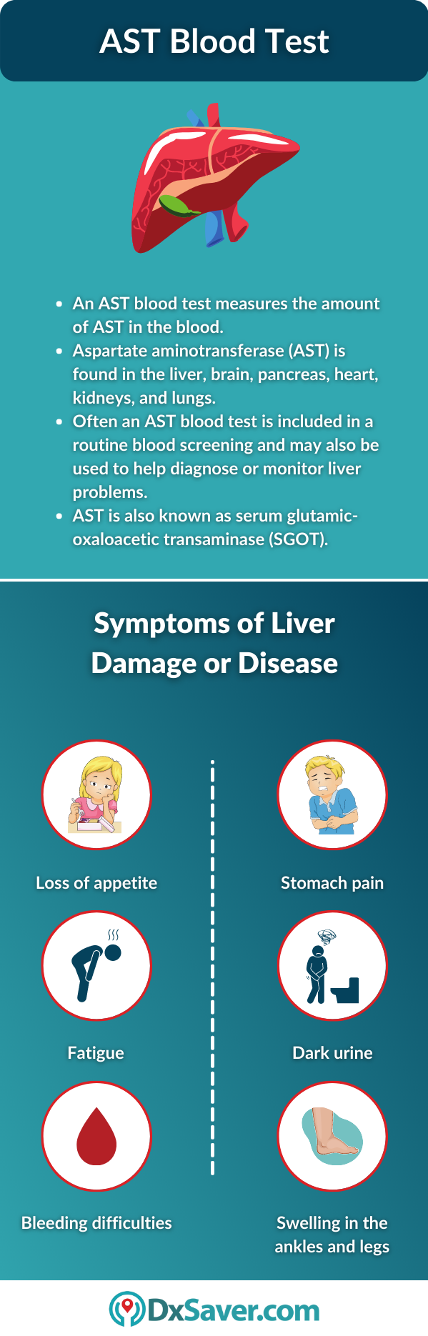 AST Blood Test and Symptoms of Liver Damage or Disease