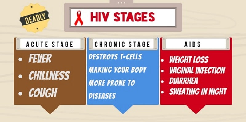 Know more about the stages of HIV.