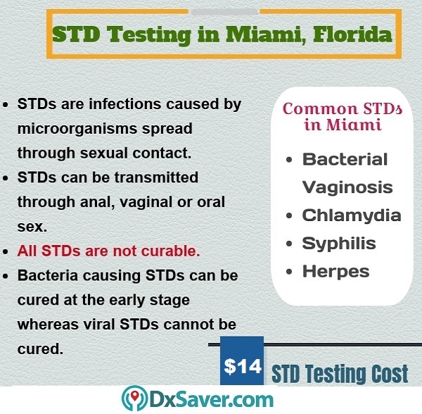 Know more about the facts of sexually transmitted diseases, common STDs in Miami and the std testing cost in Miami.