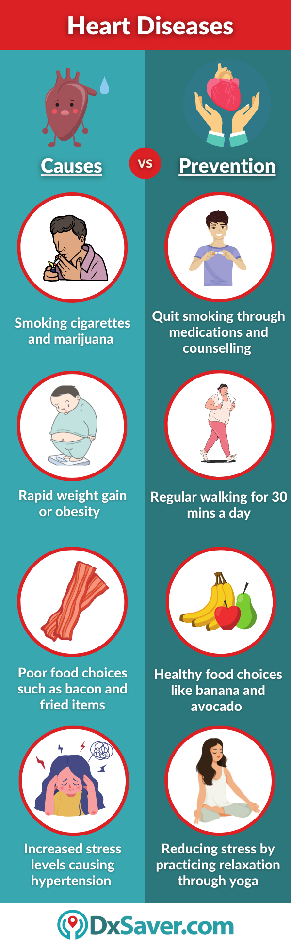 Heart Diseases Causes vs. Prevention